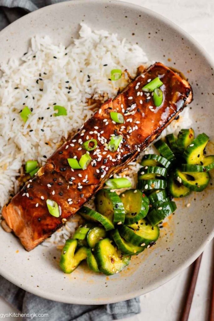 10 Easy Healthy Dinner Recipes for Busy Weeknights That Actually Taste Good 4 Sesame Ginger Salmon with Quick-Pickled Cucumber