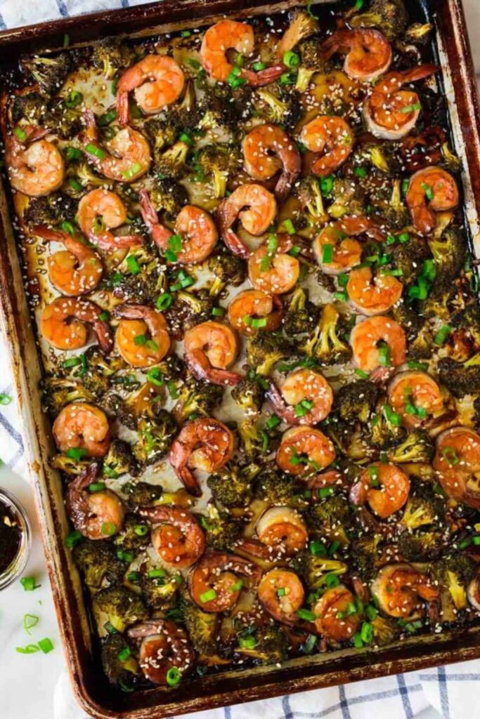 Sheet Pan Honey Garlic Shrimp with Broccoli