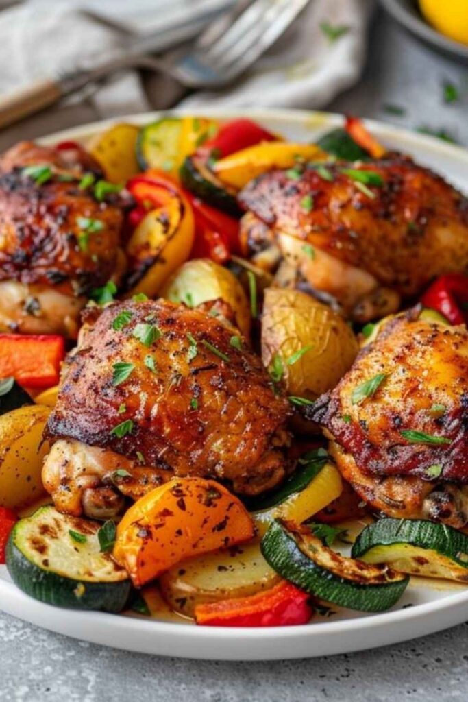 Sheet Pan Lemon Herb Chicken and Veggies