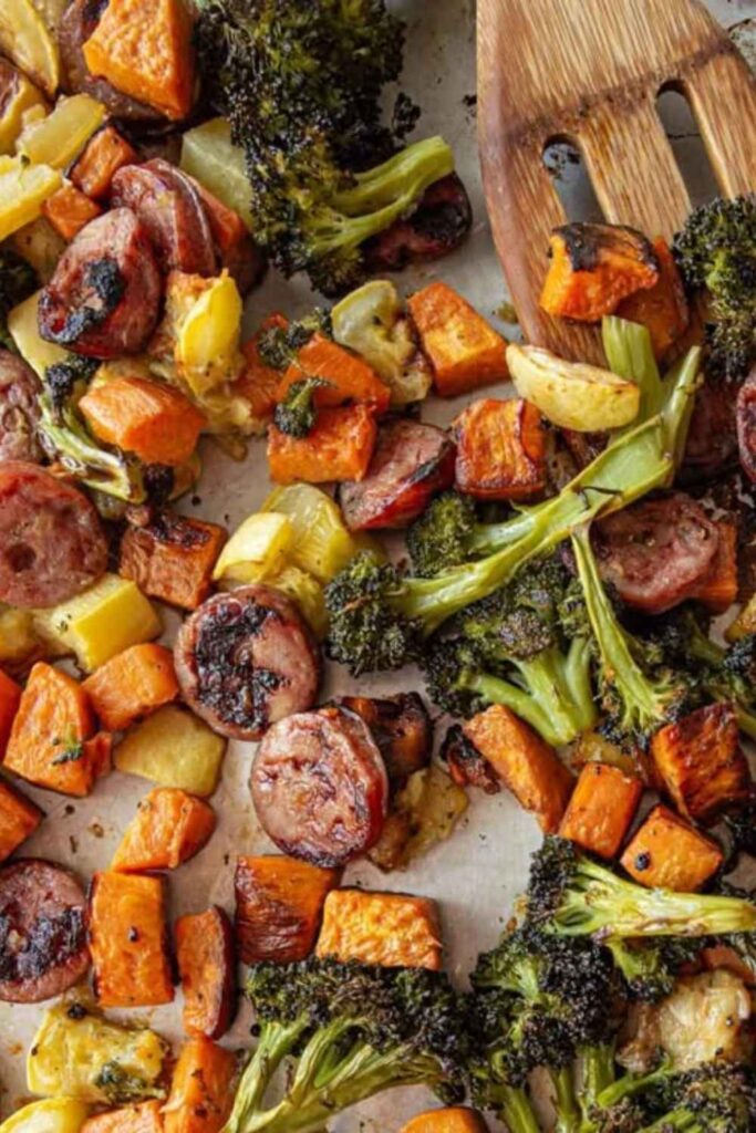 Sheet Pan Sausage and Roasted Vegetables
