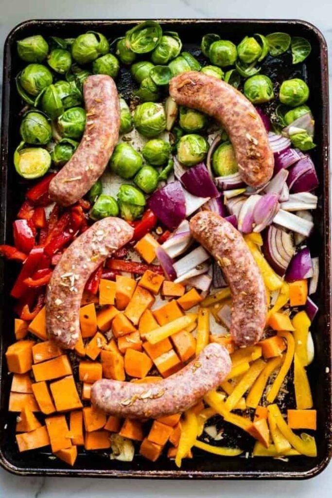 Sheet Pan Sausage and Vegetables