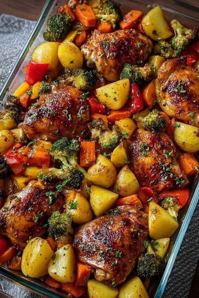 Sheet Pan Chicken Thighs with Vegetables
