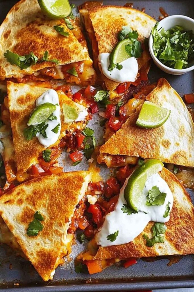 Sheet Pan Quesadillas Oven Method