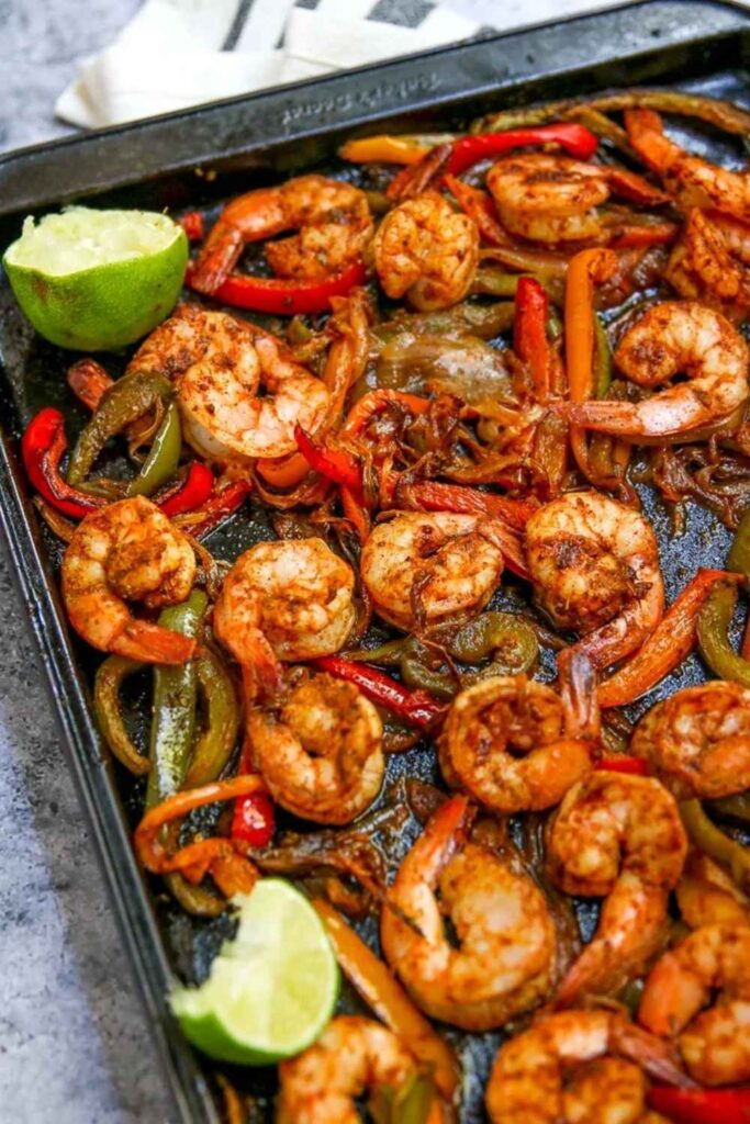 Sheet Pan–Style Air Fryer Shrimp Fajitas