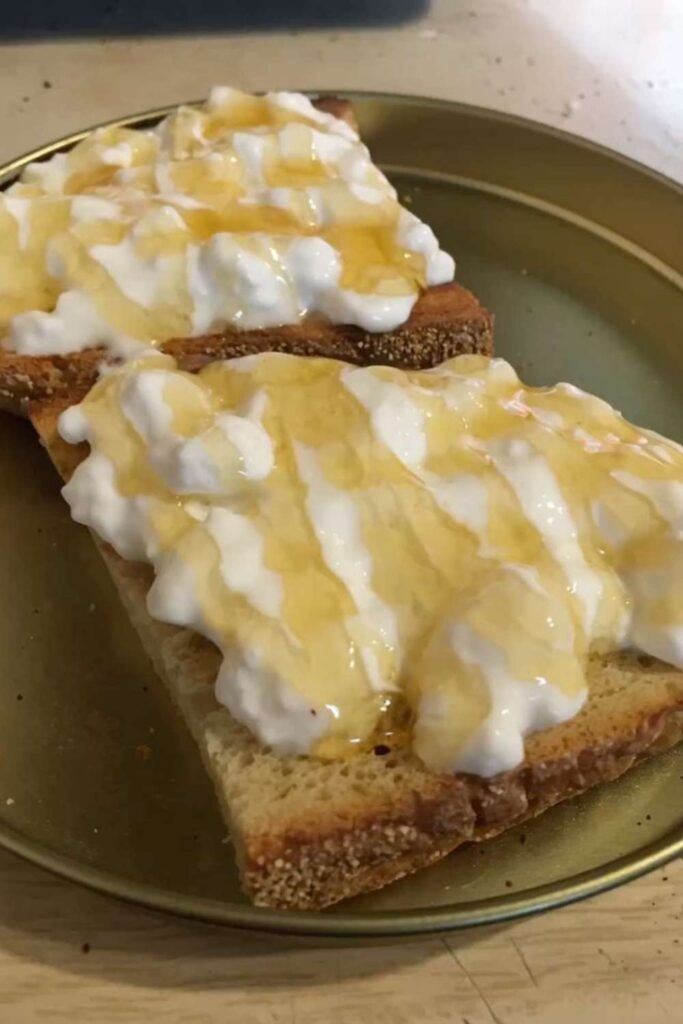 Smashed Cottage Cheese Toast on Cloud Bread