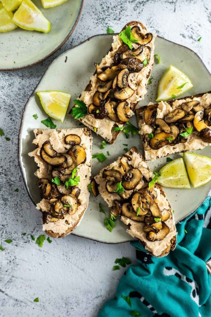 Smashed White Bean Toast With Lemon and Herbs