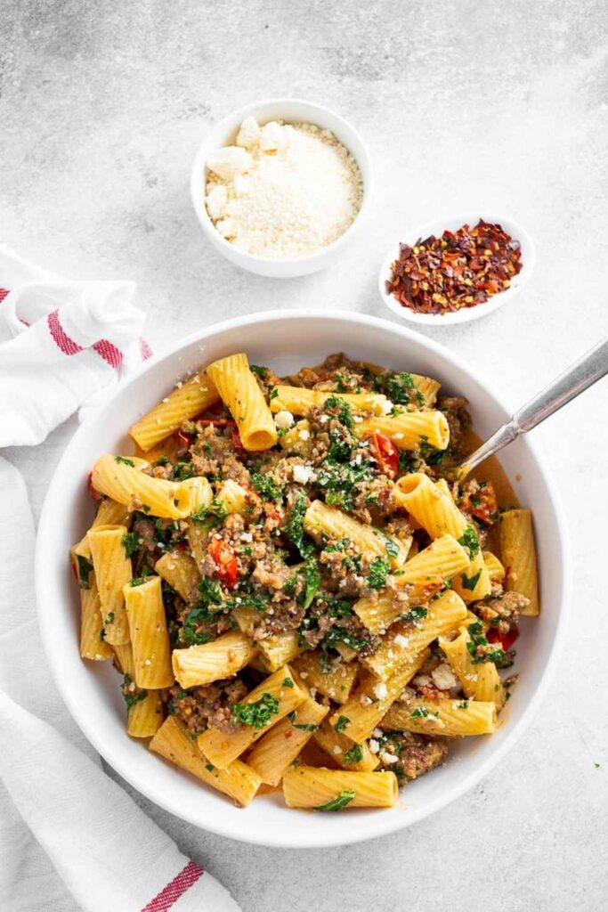 Spicy Sausage and Kale Pasta