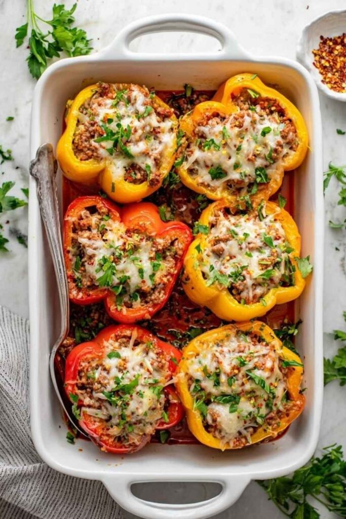 Stuffed Bell Peppers Without the Hour in the Oven