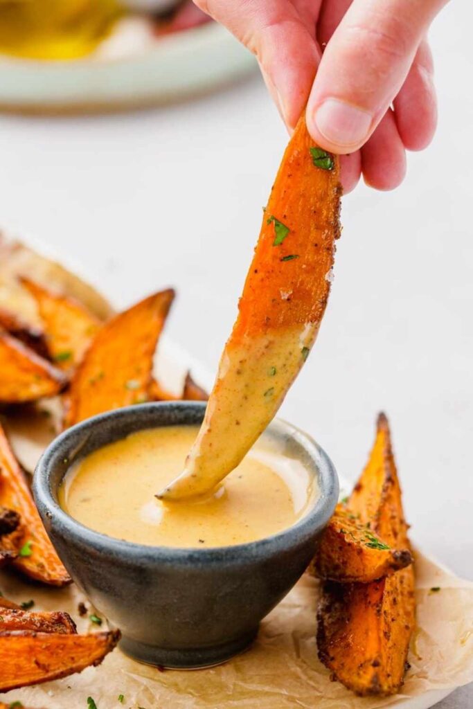 Sweet Potato Wedges With Honey Dip