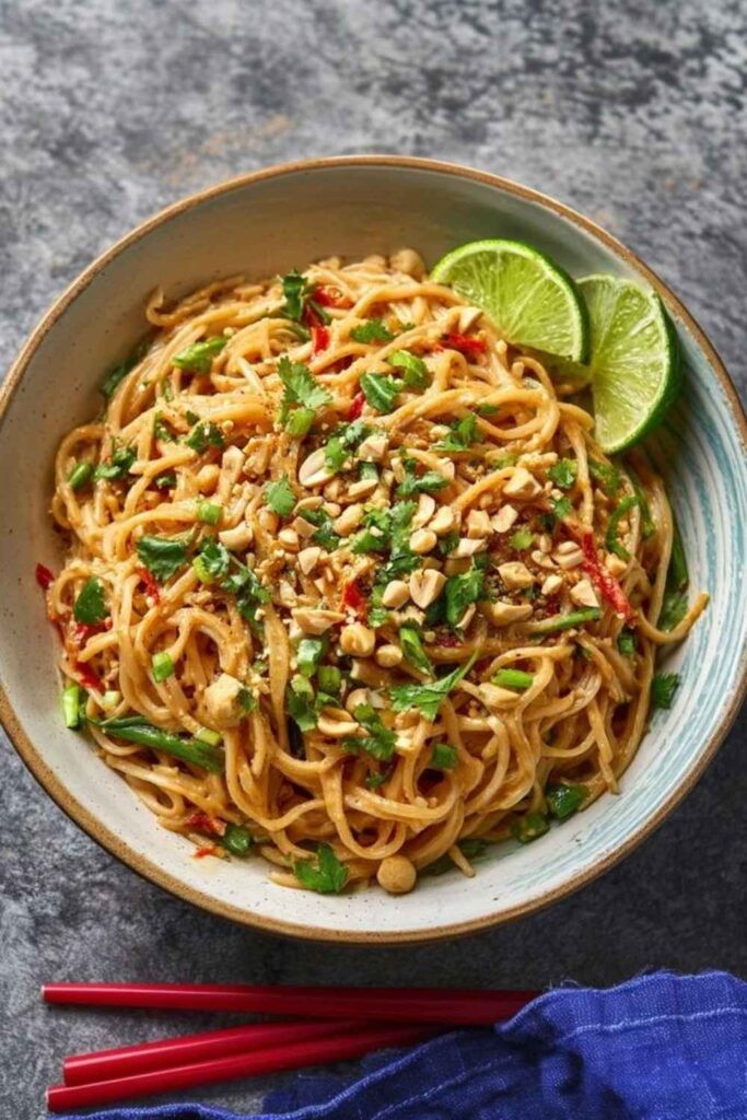 Thai Peanut Noodles One-Pan