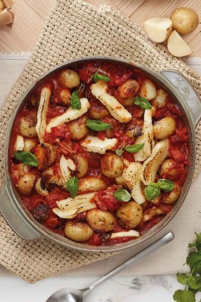 Vegetable and Halloumi Traybake Stew
