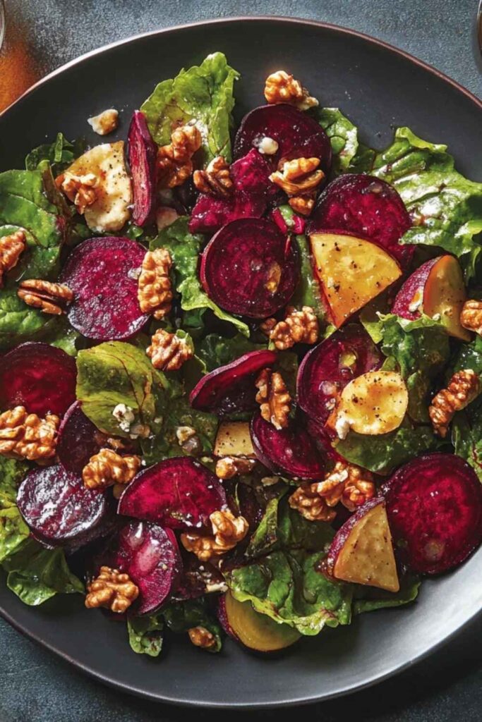 Warm Lentil Salad with Roasted Beets and Goat Cheese