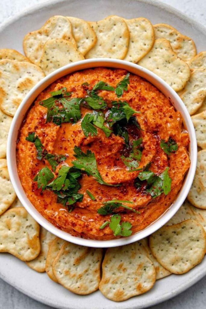 White Bean & Roasted Red Pepper Toast