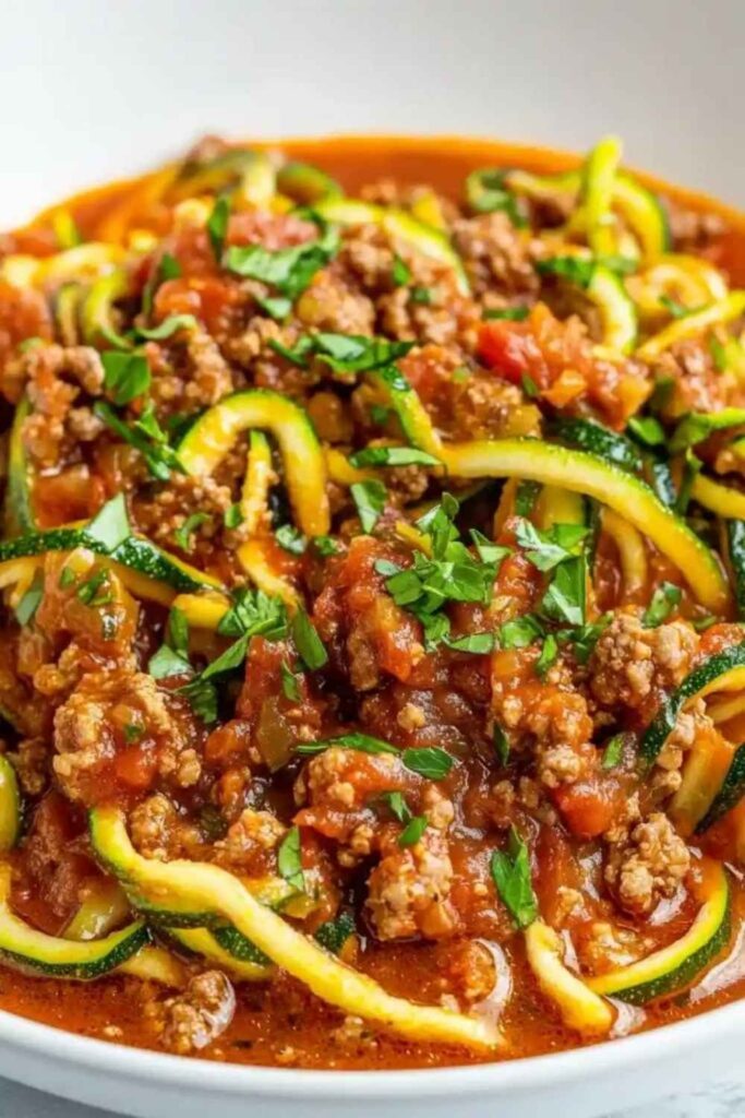 Zucchini Noodles with Turkey Bolognese