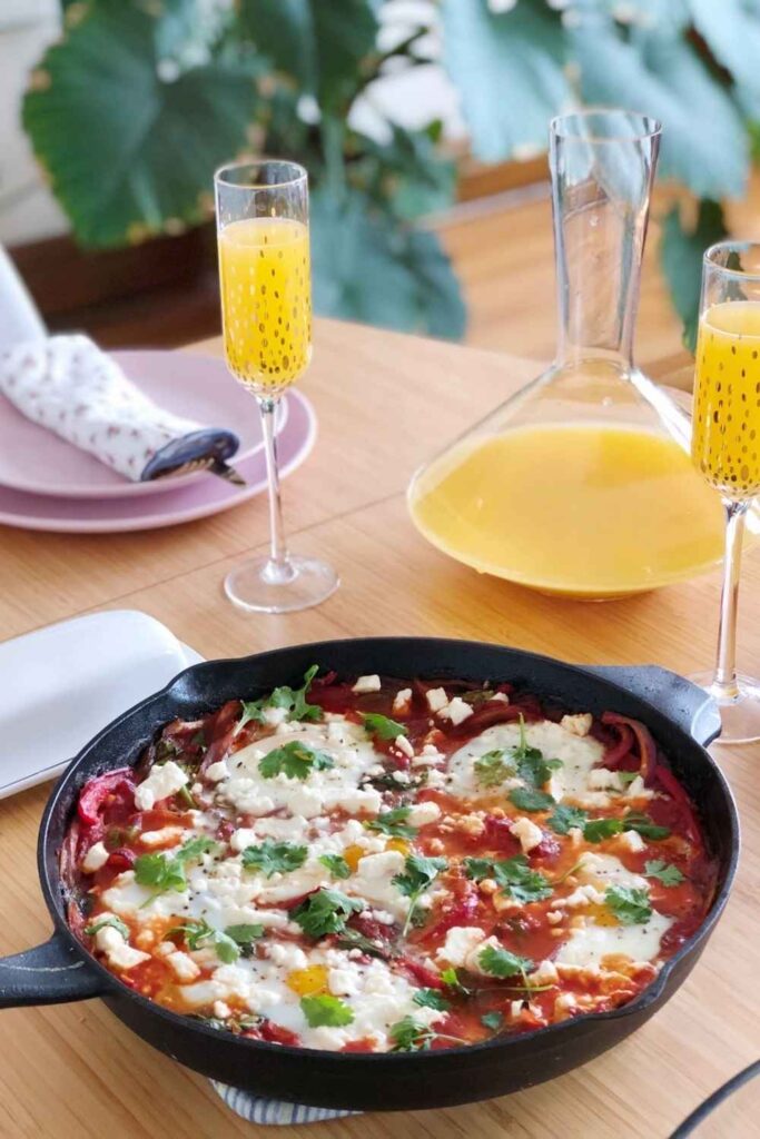 Baked Eggs in Tomato Sauce Shakshuka-Style