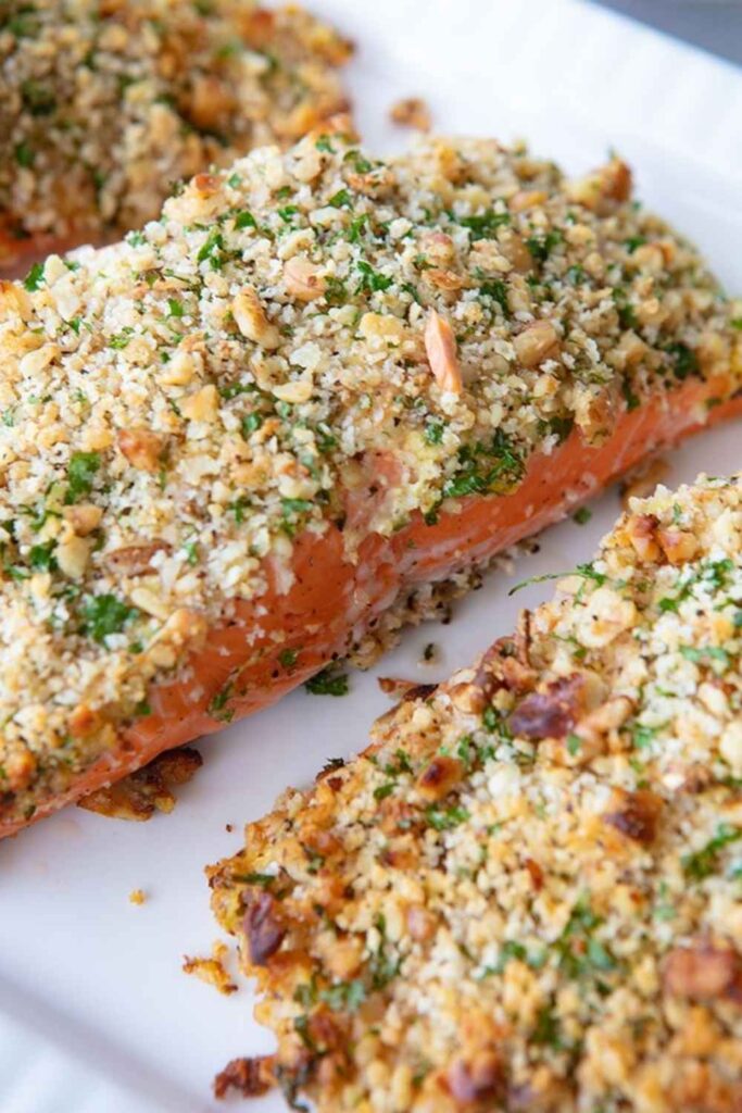 30 Easy Mediterranean Diet Recipes That Are Actually Worth Making in 2026 5 Baked Salmon with Walnut-Herb Crust