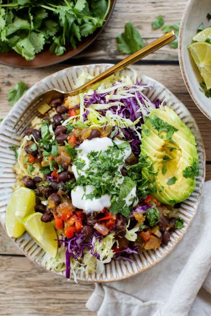 Black Bean and Egg Taco Bowl 30g Plant-Forward Protein