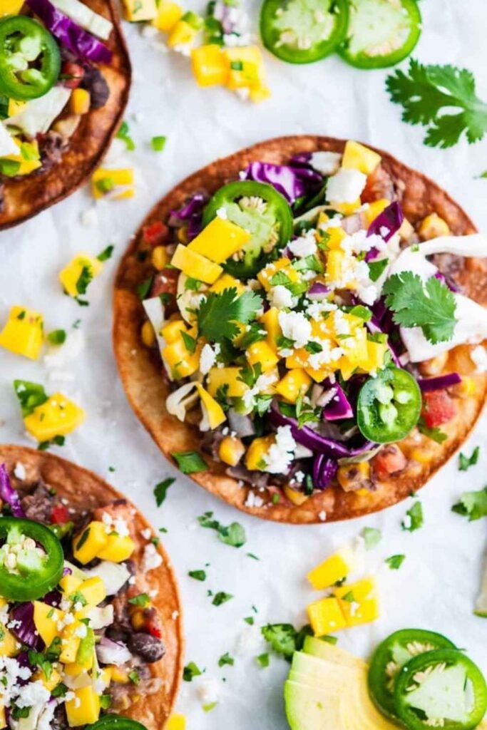 25 Easy Vegan Recipes That Actually Satisfy No Sad Salads Here 8 Black Bean Tacos With Mango Slaw