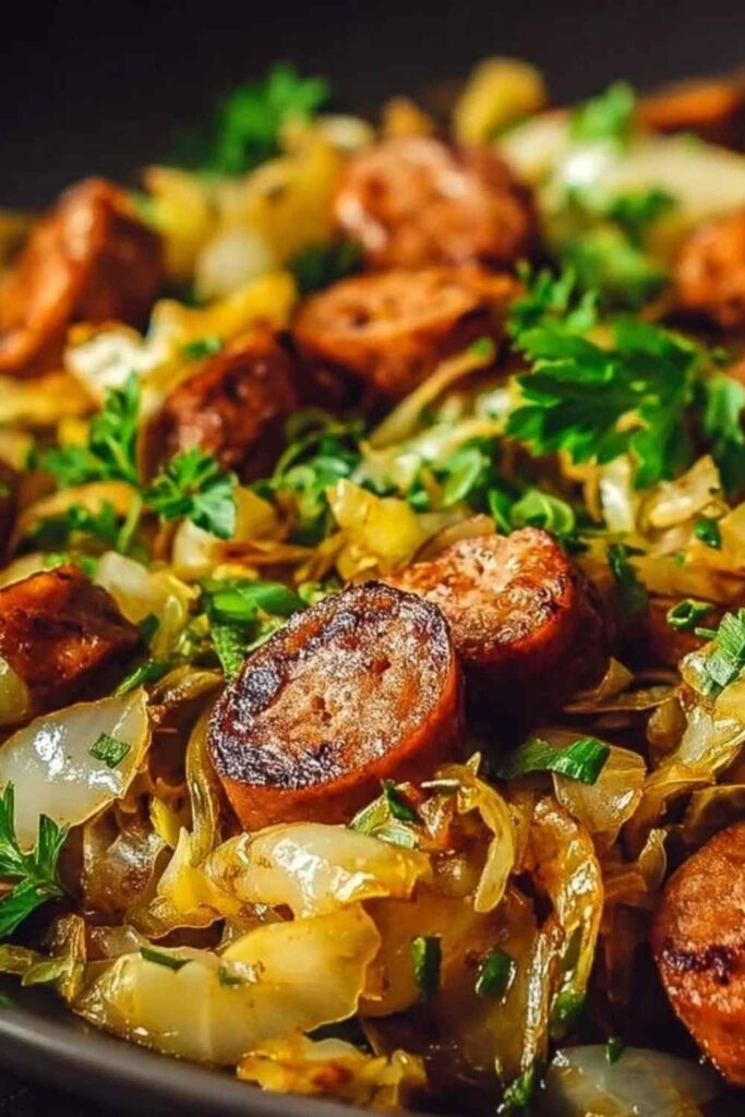 Cabbage and Sausage Stir-Fry