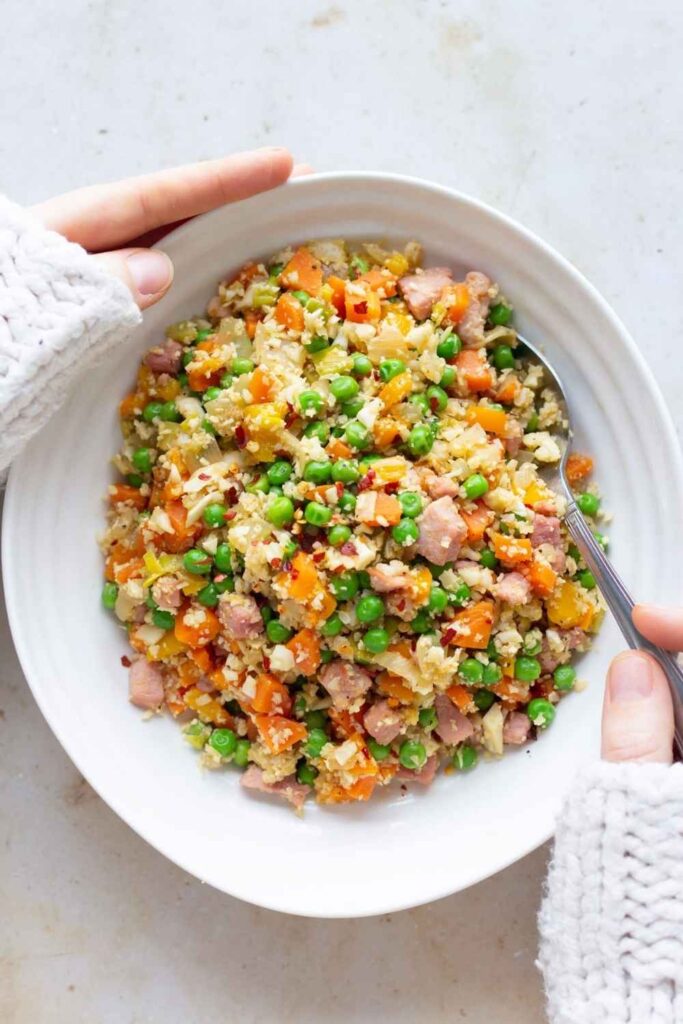 26 easy Vegetarian Meals That Are Actually Filling (No Sad Salads Required) 13 Egg Fried Cauliflower Rice With Ginger and Sesame