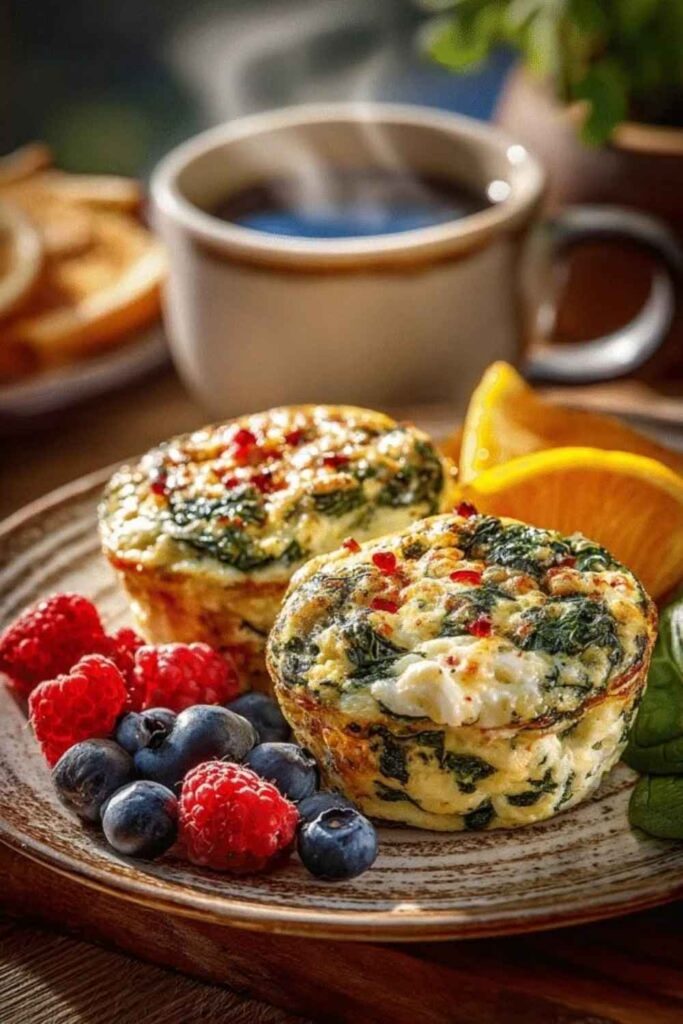 Egg Muffins with Spinach and Feta