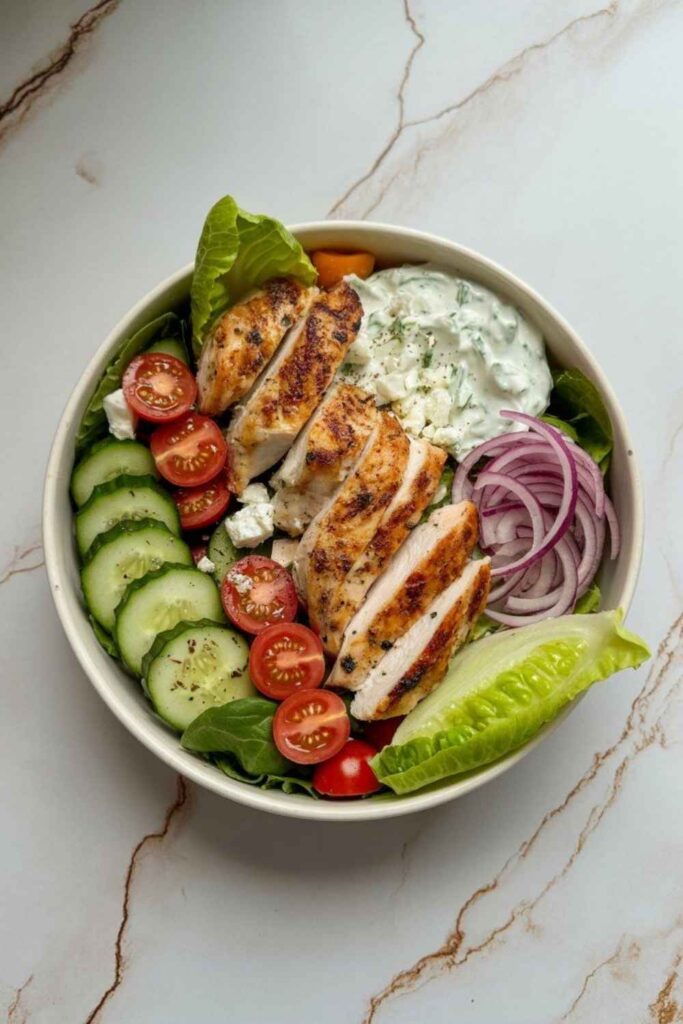 Greek Chicken Bowl with Tzatziki
