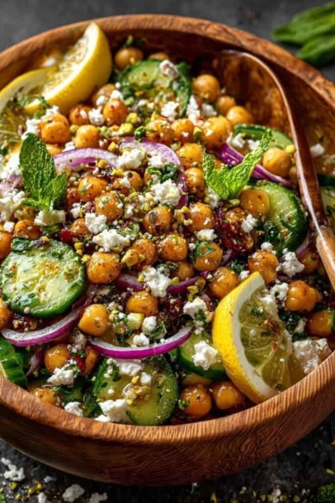 30 Easy Mediterranean Diet Recipes That Are Actually Worth Making in 2026 4 Greek Chickpea Salad with Cucumber, Feta, and Fresh Dill