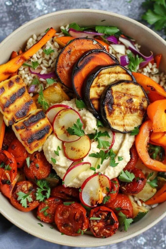30 Easy Mediterranean Diet Recipes That Are Actually Worth Making in 2026 11 Grilled Halloumi Bowls with Quinoa and Roasted Vegetables