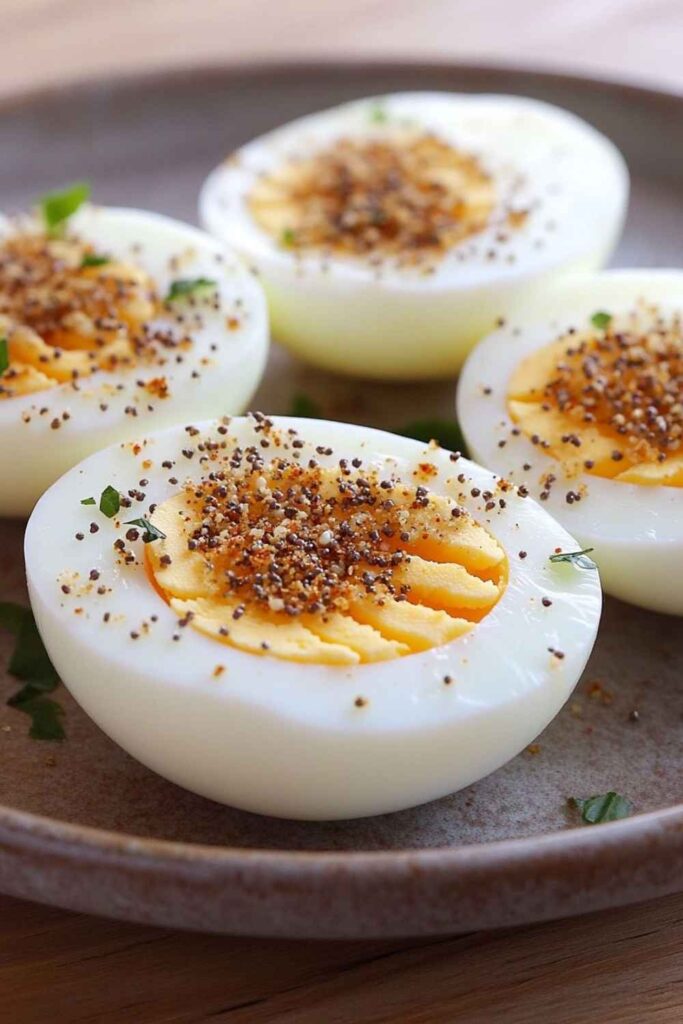 Hard-Boiled Eggs With Everything Bagel Seasoning