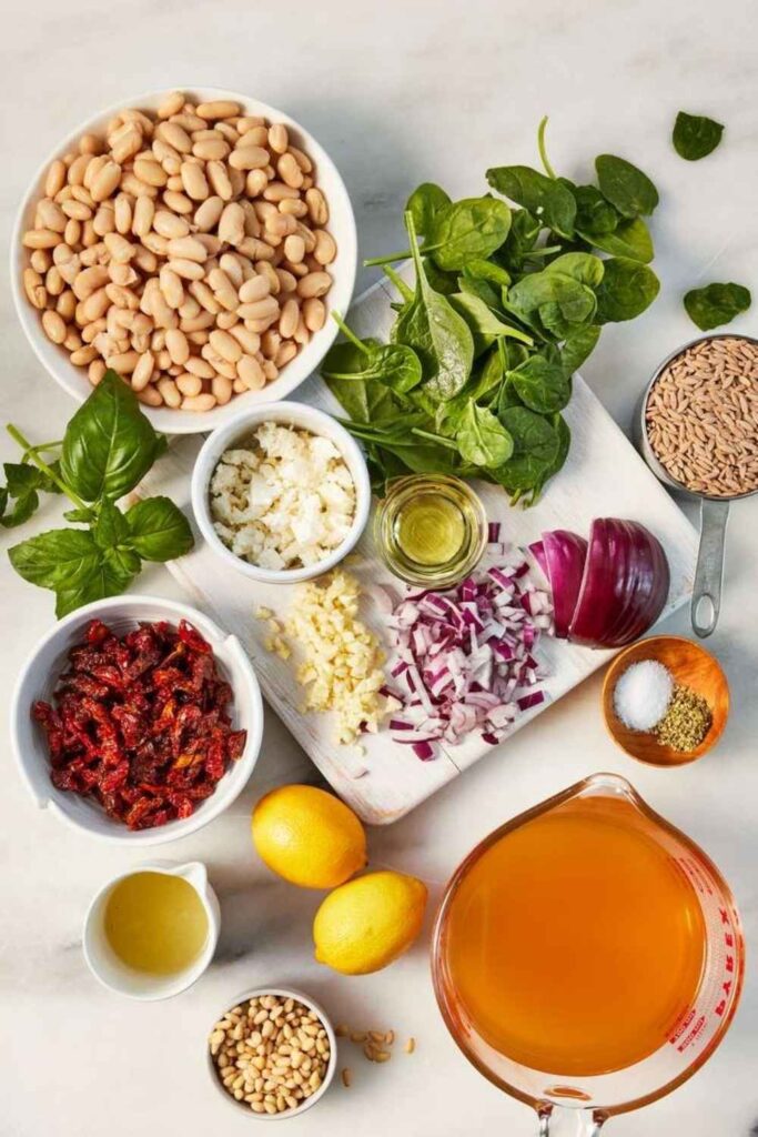 30 Easy Mediterranean Diet Recipes That Are Actually Worth Making in 2026 9 Lemon Orzo with Spinach and Sun-Dried Tomatoes