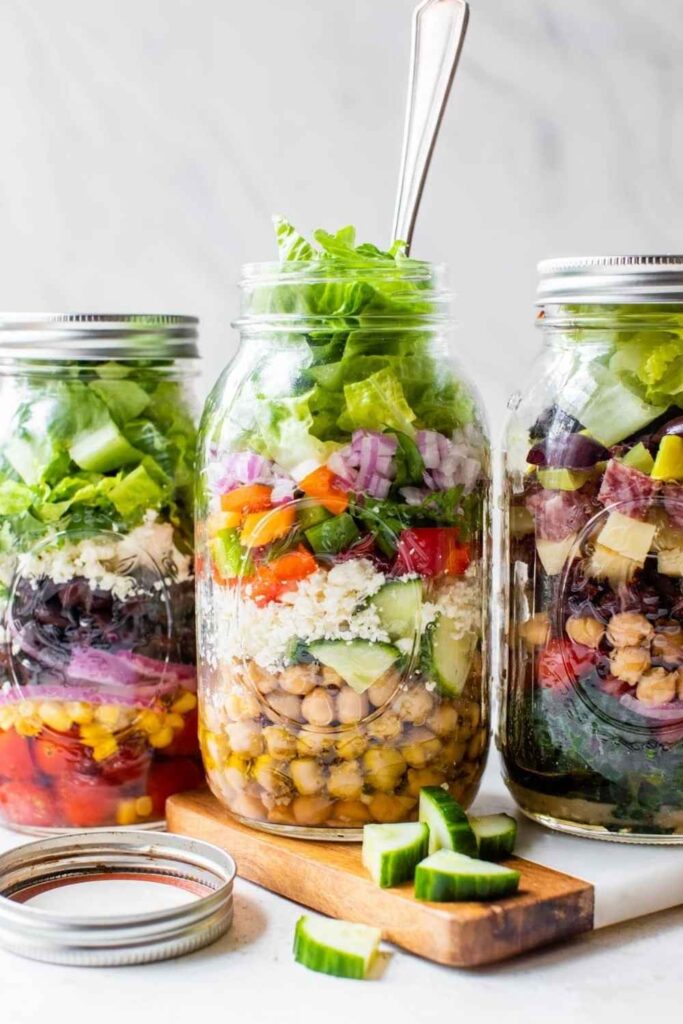 Mason Jar Salads Built in the Right Order