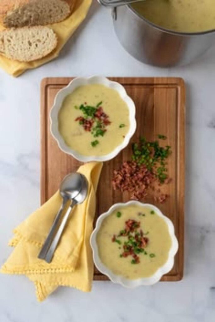 Potato Soup with Leeks and Bacon