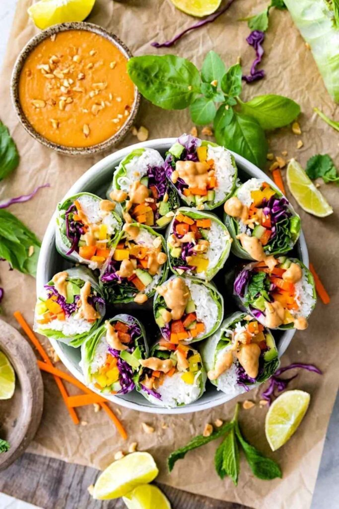 27 Easy Gluten-Free Recipes That Actually Taste Like Real Food 2026 Guide 9 Rice Paper Spring Rolls With Peanut Dipping Sauce