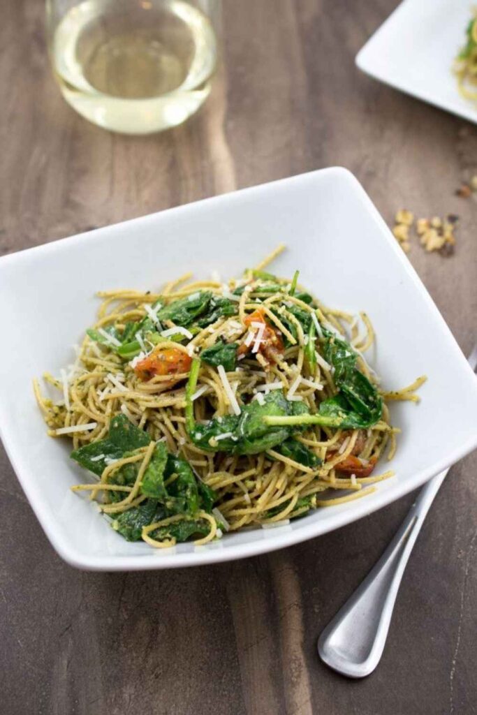 25 Easy Vegan Recipes That Actually Satisfy No Sad Salads Here 11 Roasted Tomato and Walnut Pasta