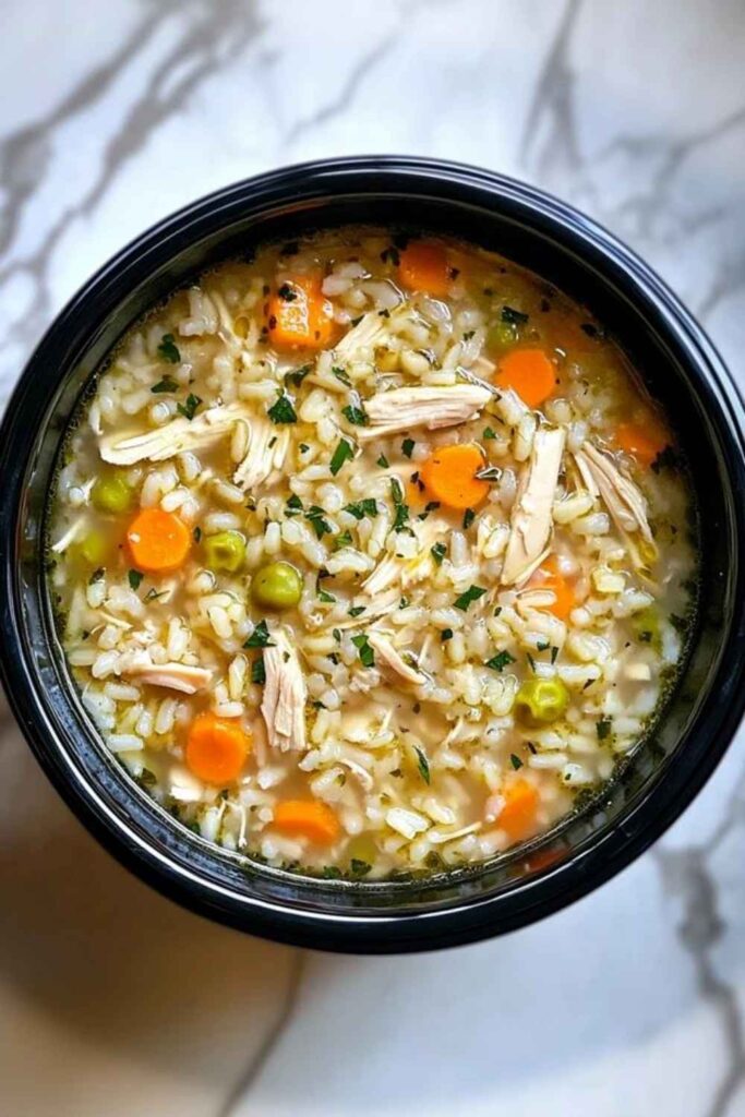 Slow Cooker Chicken and Rice Soup