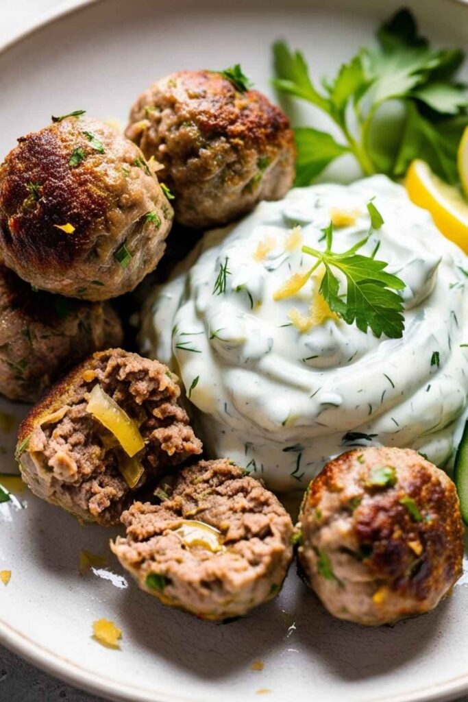 Spiced Lamb Meatballs with Cucumber Yogurt