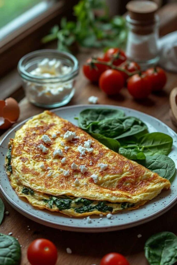 Spinach and Feta Omelette