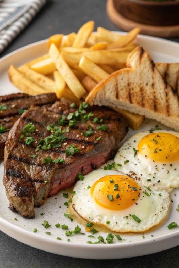 Steak and Egg Scramble with Herb Butter