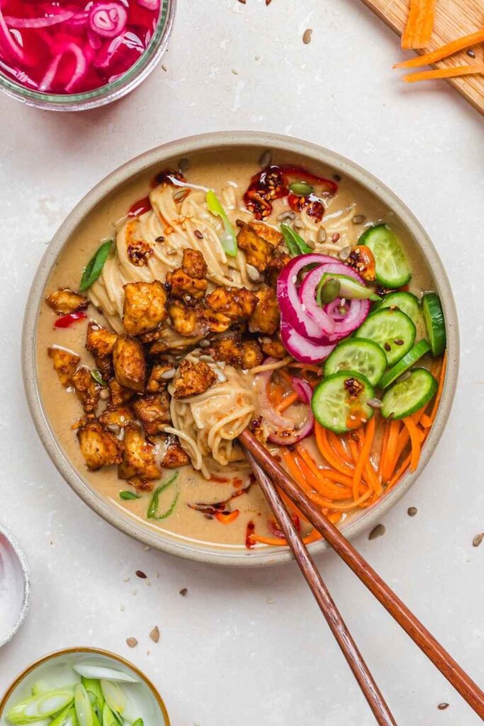 25 Easy Vegan Recipes That Actually Satisfy No Sad Salads Here 14 Thai Peanut Noodles 15-Minute Miracle
