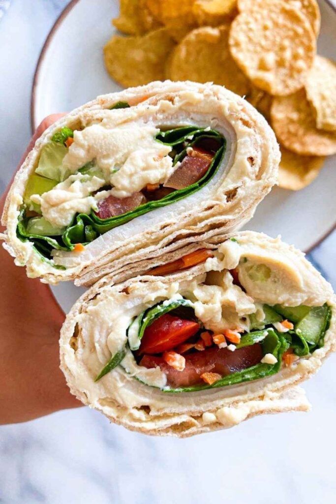 Turkey and Hummus Lettuce Roll-Ups