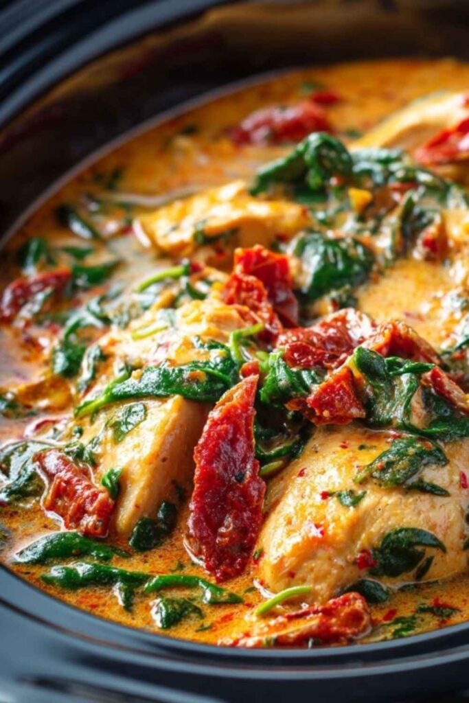 19 Easy Slow Cooker Chicken Recipes That Actually Taste Like You Tried 3 Creamy Tuscan Slow Cooker Chicken