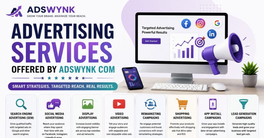 Adswynk Com Explained: The Honest Guide to Features, Benefits, Pricing & How to Get Started (2026) 2 Advertising Services Offered by Adswynk Com