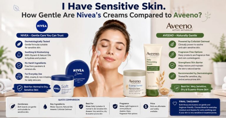 I Have Sensitive Skin. How Gentle Are Nivea's Creams Compared to Aveeno?
