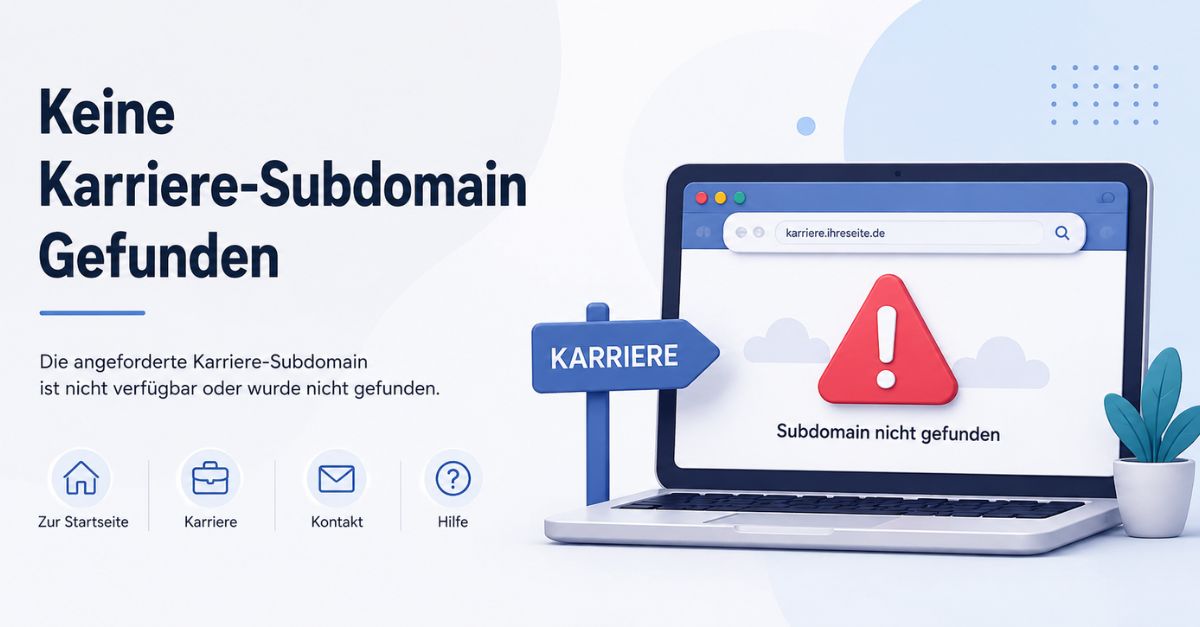 Keine Karriere-Subdomain Gefunden