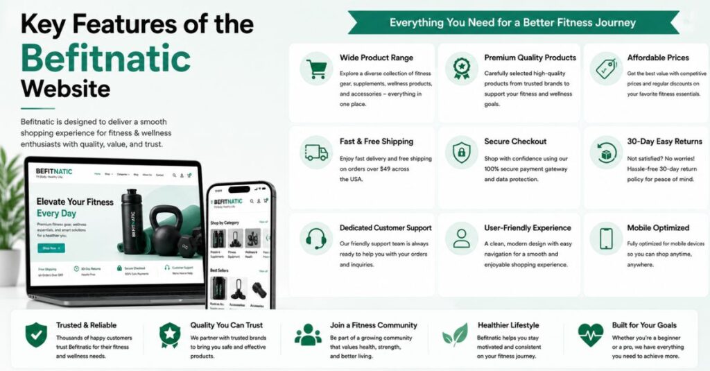 Key Features of the Befitnatic Website