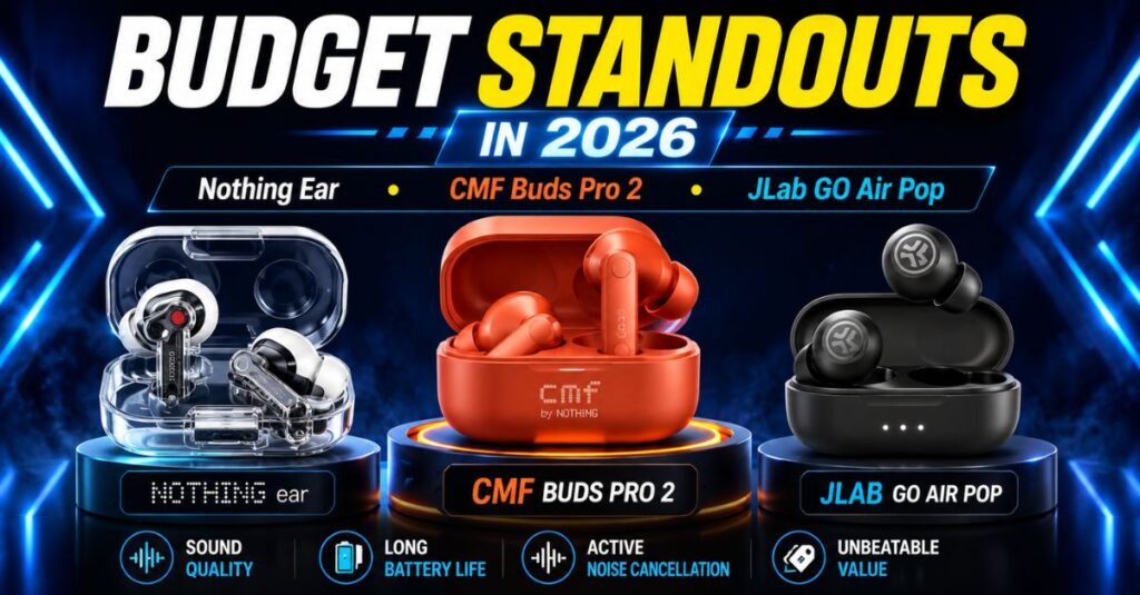 Best Wireless Earbuds Under $200 in 2026: Top Picks for Premium Sound and Value 3 Nothing Ear, CMF Buds Pro 2, and JLab GO Air Pop: Budget Standouts