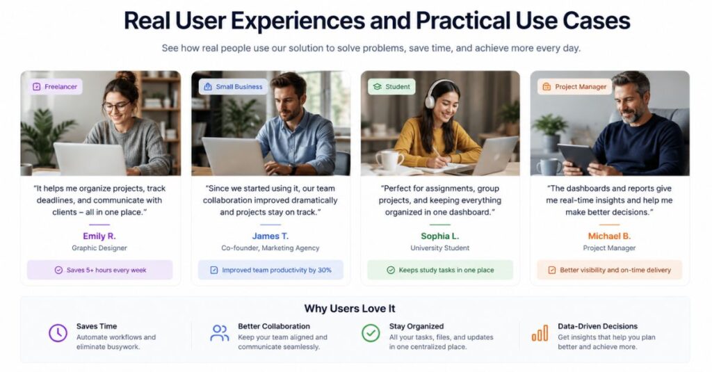 Real User Experiences and Practical Use Cases