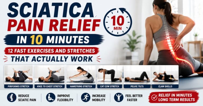 Sciatica Pain Relief in 10 Minutes: 12 Fast Exercises and Stretches That Actually Work