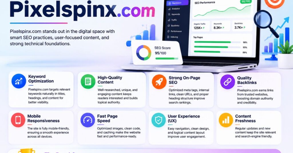 Pixelspinx.com: Complete 2026 Guide to Features, Content, Safety & User Experience 2 SEO Strengths of Pixelspinx.com