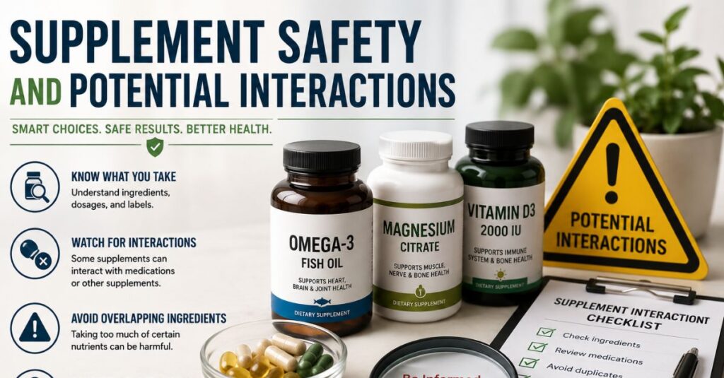Best Mastering Your Health: Supplement Management with TheSpoonAthletic – The Complete Evidence-Based Guide (2026) 2 Supplement Safety and Potential Interactions